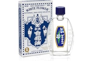 White Flower External Analgesic Balm Oil 20ml/ 0.676fl Oz., Authentic US import (1 bottle)