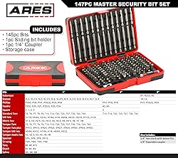 ARES 31018-147-Piece Master Security Bit Set