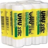 UHU Stic Permanent Clear Application Glue Stick.29 oz 8g, 12 Pack
