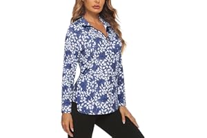 Koscacy Women's Long Sleeve Golf Tennis Polo Shirts UPF50+ Half Zip Dry Fit Workout Tops Athletic Shirt