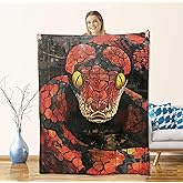 Snake Blanket for Kids Adults Boys Girls Men, Flannel Snake Blankets Gifts, Snake Throw Blanket for Sofa Couch Bed Living Room Soft Warm Cozy Snake Decor 60" x 50"