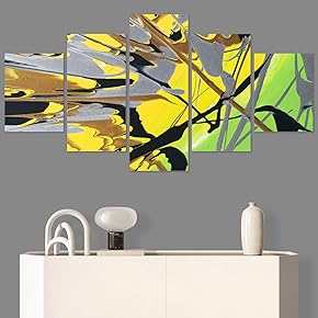 SIGNWIN 5 Panel Canvas Wall Art Modern Art...