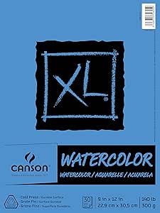 Canson 100510941 XL Series Watercolor Pad, 1 Pack, Multicolor