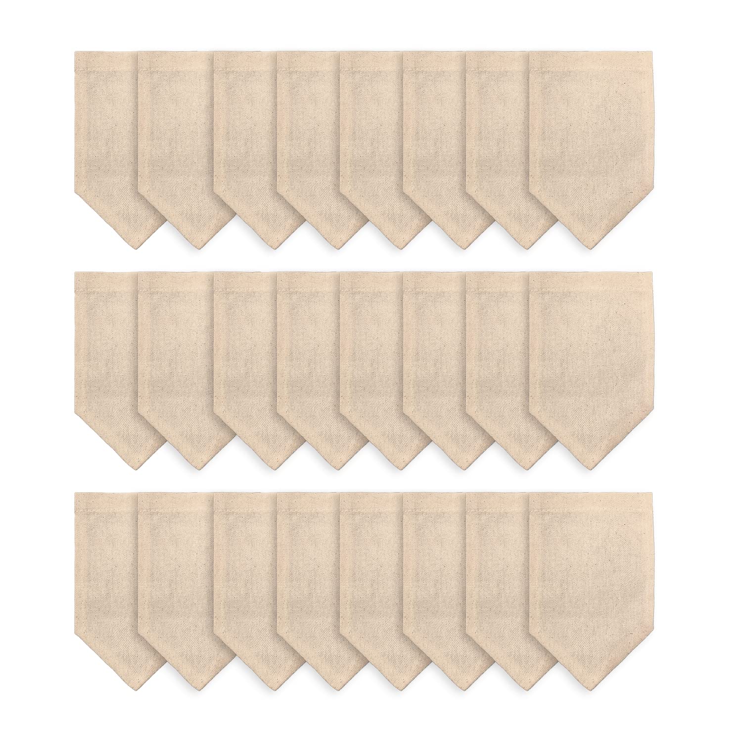 Transforming Life 24 Blank Cotton Banners; Can be screen printed and hand painted; For Nursery, Garden, Wedding, Indoor & Outdoor Decoration etc