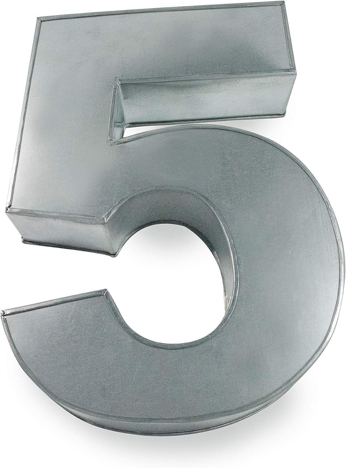 EUROTINS Large Number Birthday Wedding Anniversary Cake Tin - Cake Pan (5), Silver - Image 3