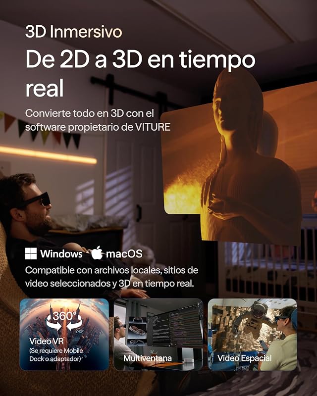 Pro 2 Gafas XR/AR – UltraClarity 3.0 120 Hz, 1600 nits, 50° FOV — foto 8 de 8