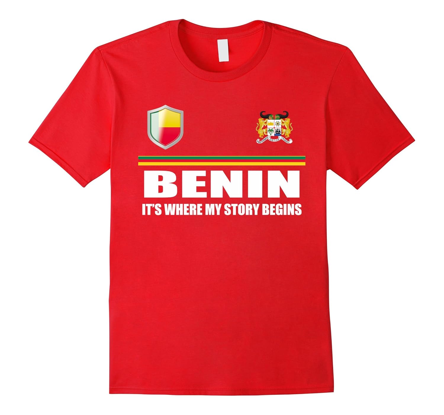 Beninese T-Shirt,Benin flag gifts tees-Rose