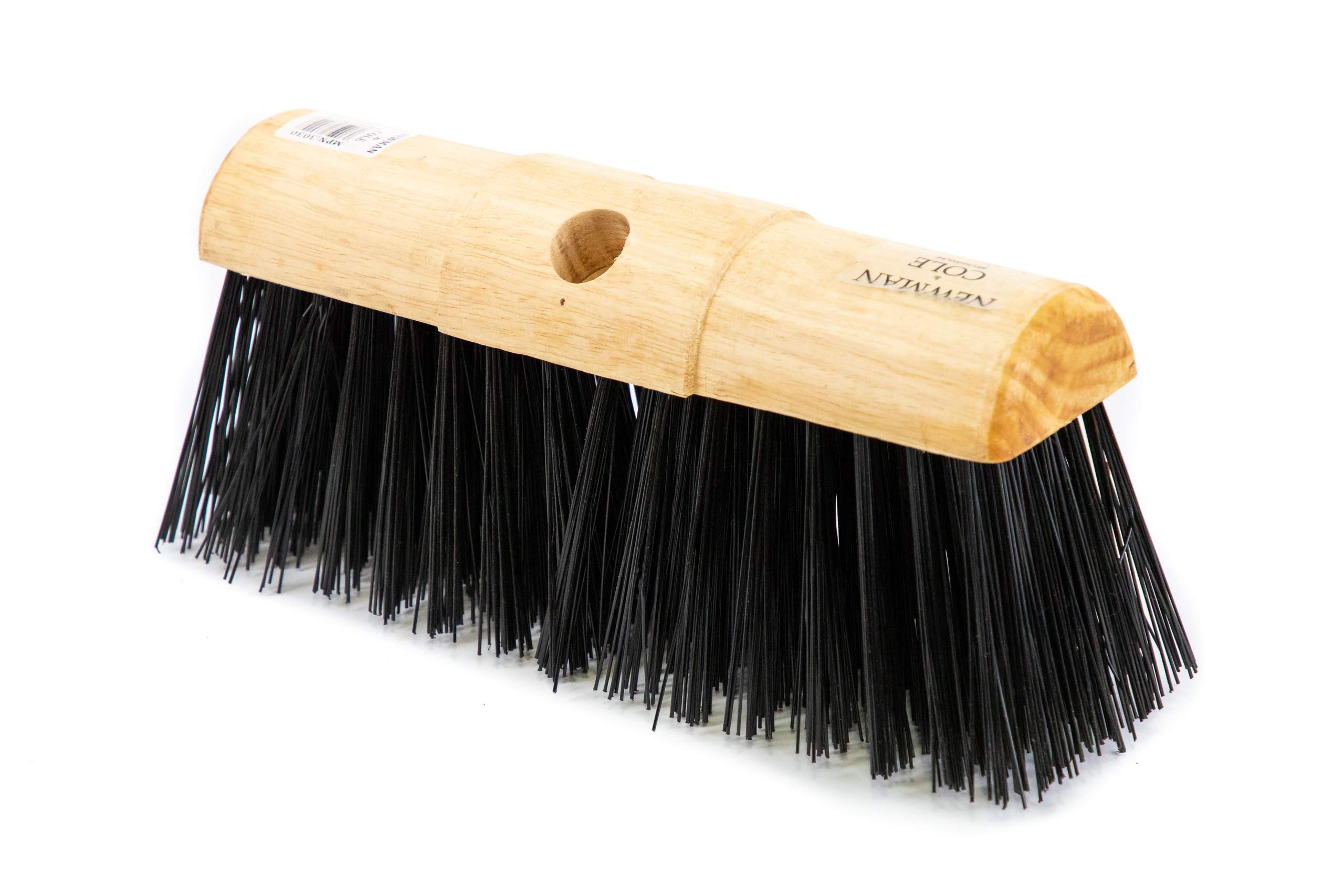 Newman and Cole 13" Poly Garden Broom Heavy Duty Saddle Sweeping Brush - Outdoor Garden Yard and Patio Broom (13" Poly Saddle Head Only)