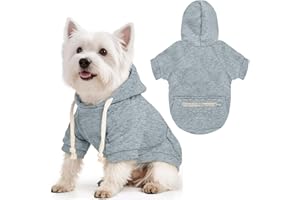 PETCARE Basic Dog Hoodie Sweaters for Small Medium Large Dogs Cats Puppy Clothes Soft Warm Fleece Dog Hoodies Sweatshirt with Small Pockets Fall Winter Chihuahua Dachshund Golden Retriever Outfits