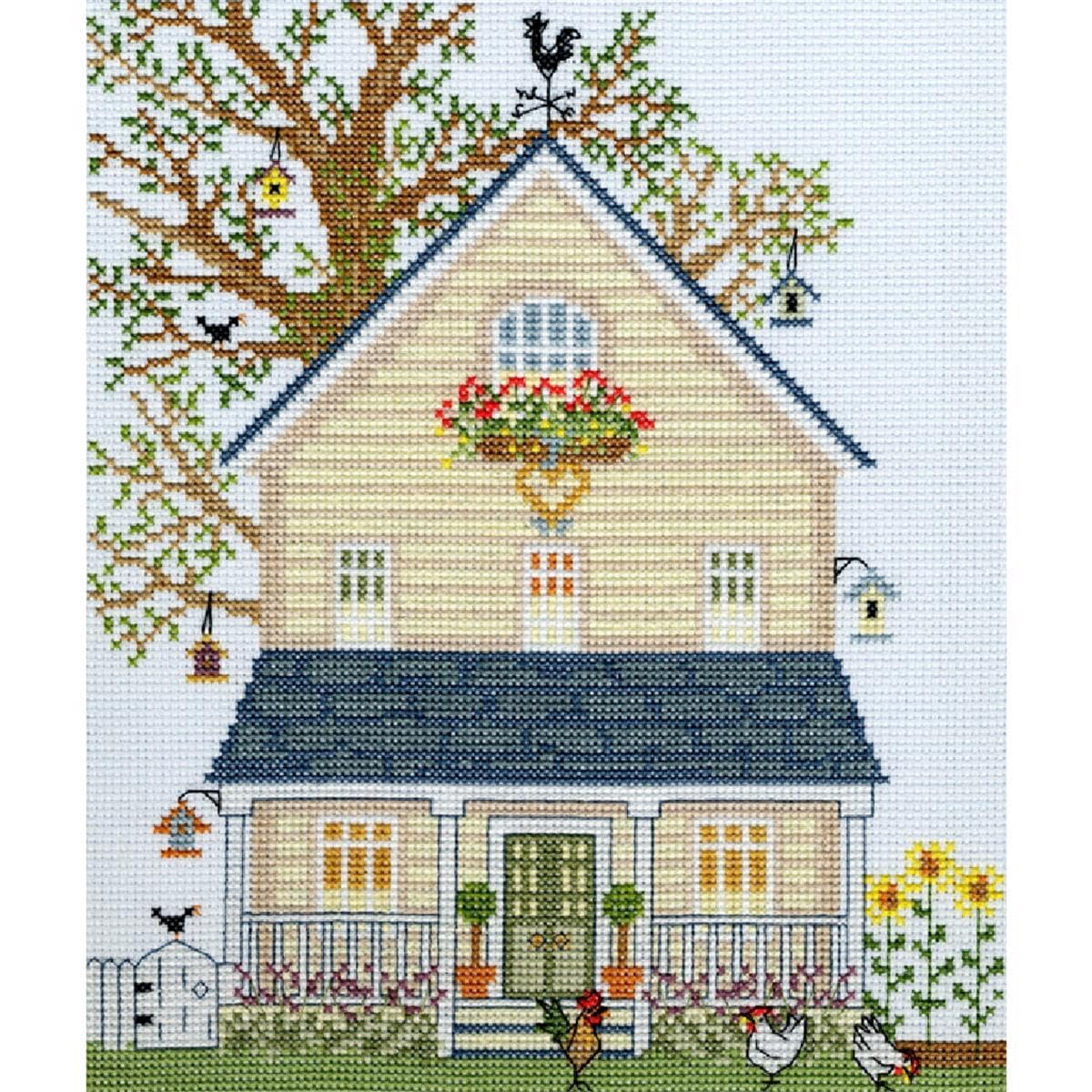 Bothy Threads Cross Stitch Kit - New England Homes Summer