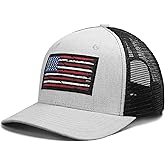 Boticci American Flag Hat, Baseball Cap for Men Women, Adjustable Snapback Hats USA Flag Trucker Hat Black