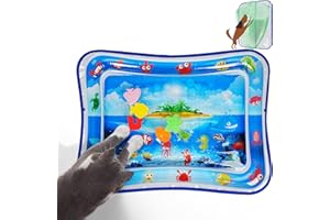 Toptakeit Cat Water Sensory Play Mat with Extra Protective Cover, Thickened Cat Water Bed Toy for Cats Dogs Kittens Puppies Pets