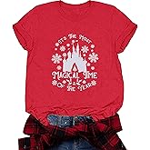 Merry Christmas Shirt Women Magical Christmas T-Shirt Christmas Lights tee Family Holiday Vacation Tops