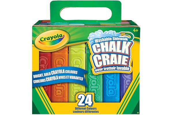 Crayola 24-Count Sidewalk Chalk Washable Toy Kit