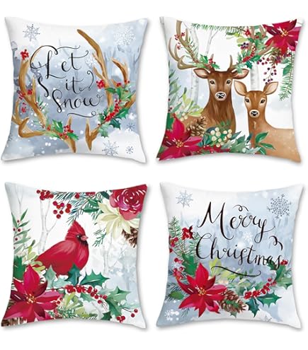 DecStic Housses De Coussin Bleu Indigo à Motif Floral Chinoiserie, Motif Oiseau Bleu Marine Asiatique, Housse De Coussin Moderne Et Rustique Pour