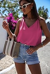 Essrite Womens Tanks Tops Spring Summer V Neck