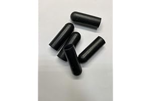 dexierp Protection Force Round Cap for 17/32" 13.5mm OD X 38mm Length (Pack of 10) Pipe Post Tube End Cover M14 Screw Thread Protectors Elastic Rubber