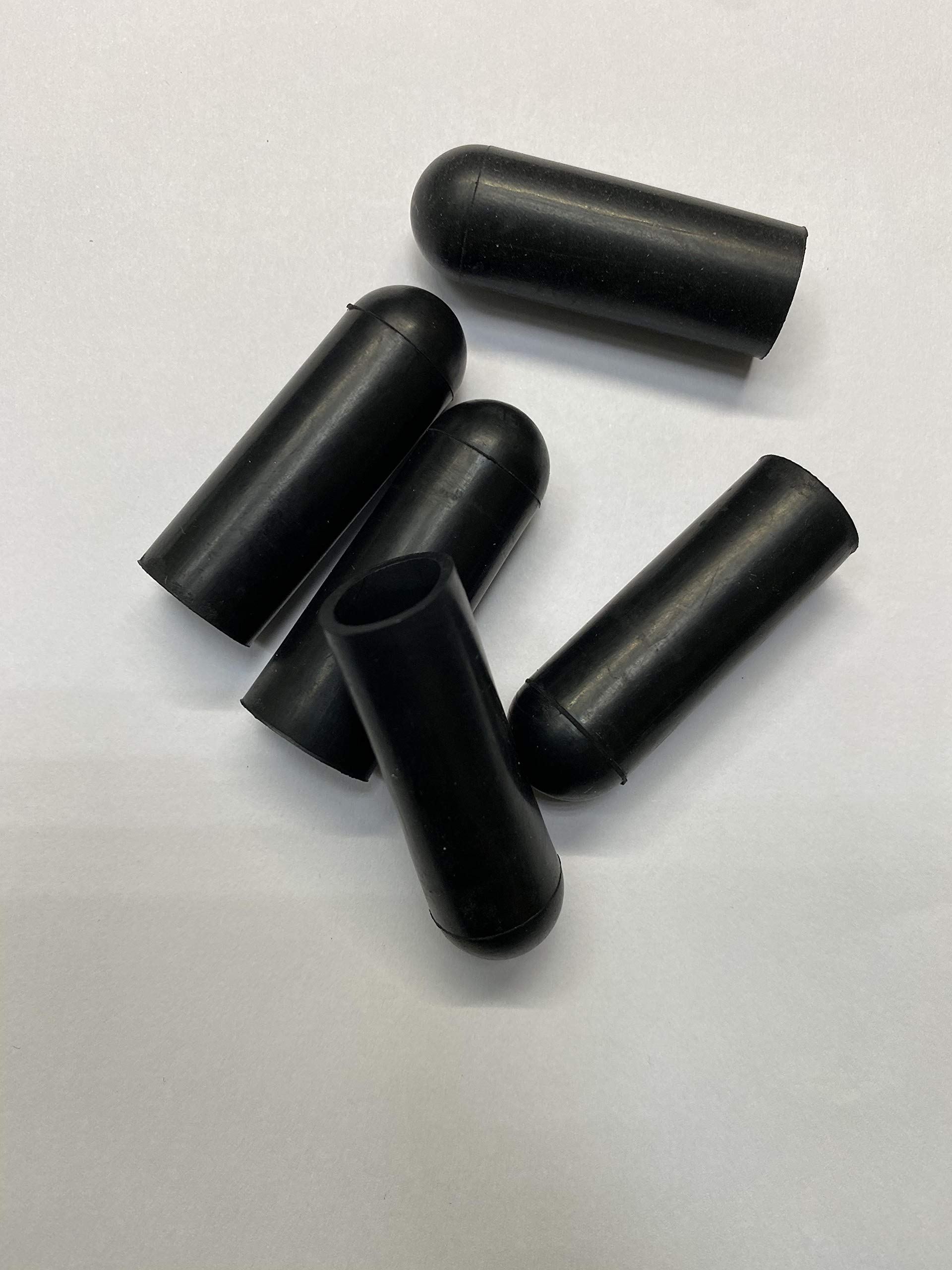 dexierp Protection Force Round Cap for 17/32" 13.5mm OD X 38mm Length (Pack of 10) Pipe Post Tube End Cover M14 Screw Thread Protectors Elastic Rubber