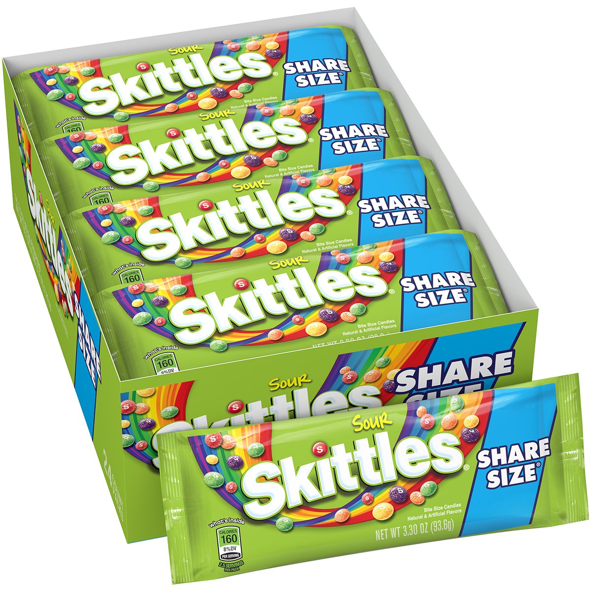 Skittles Sour Candy, 3.3 ounce (24 Share Size Packs) Buy Online in