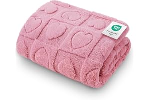 Luciphia Small Dog Blanket Washable Pet Bed Cover Soft Fluffy Puppy Blanket with Premium Fleece 300GSM Cozy Calming Cat Blankets for Indoor Cats Pink 30x20 inch