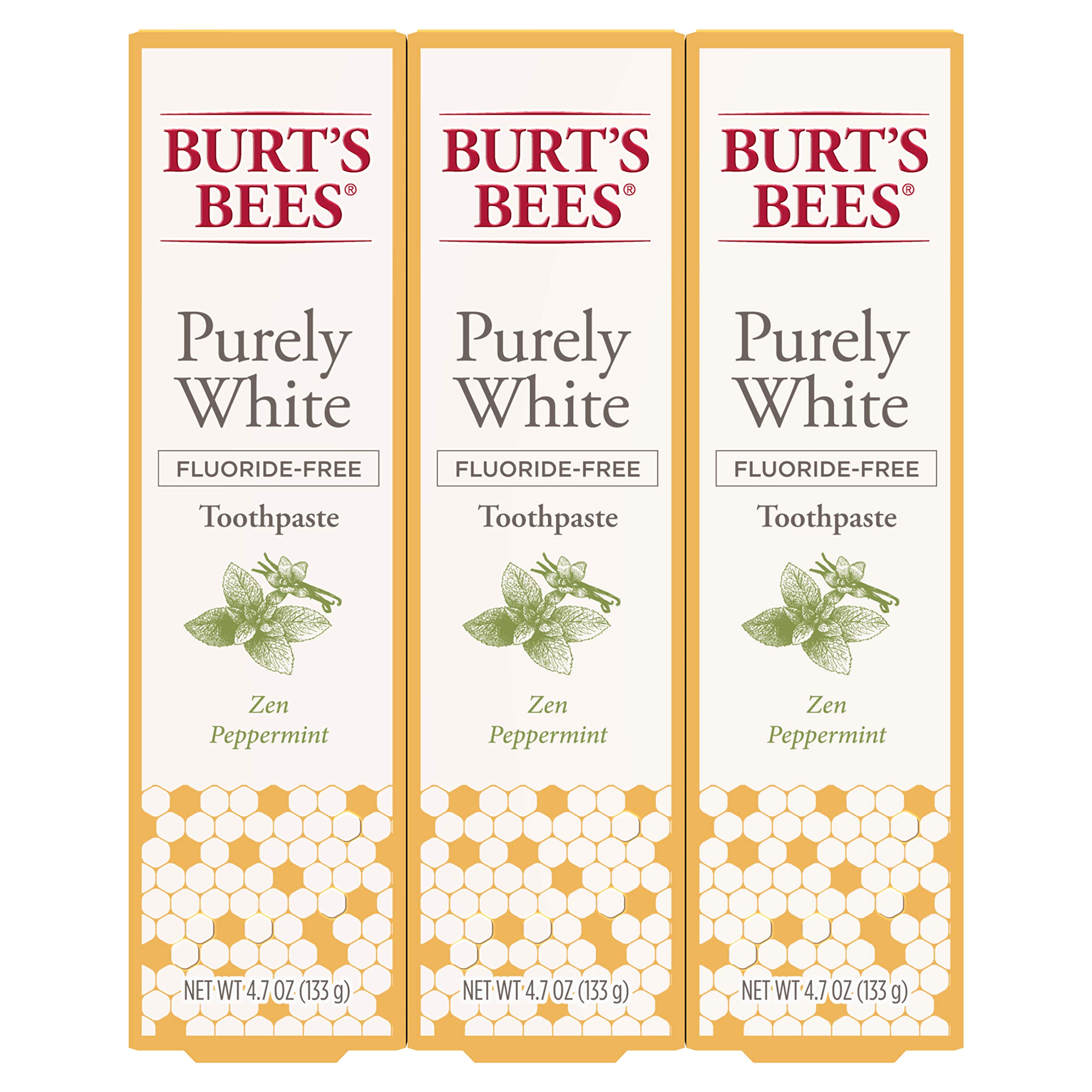 Burt's Bees Toothpaste, Natural Flavor, Fluoride Free Purely White, Zen