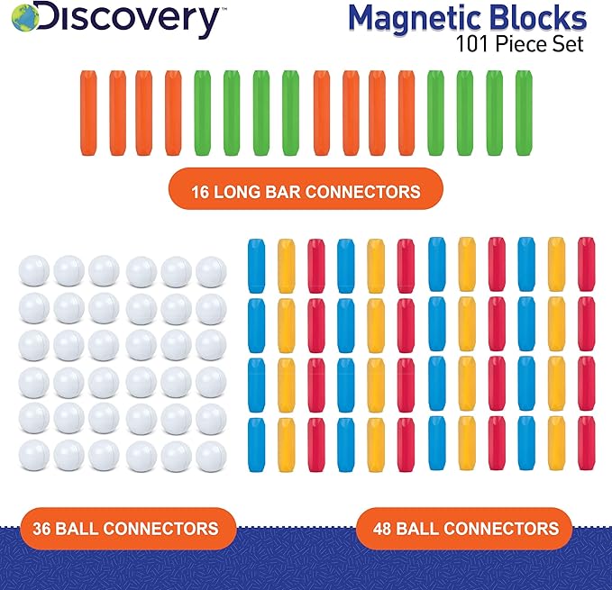 discovery magnetic blocks 51 piece set