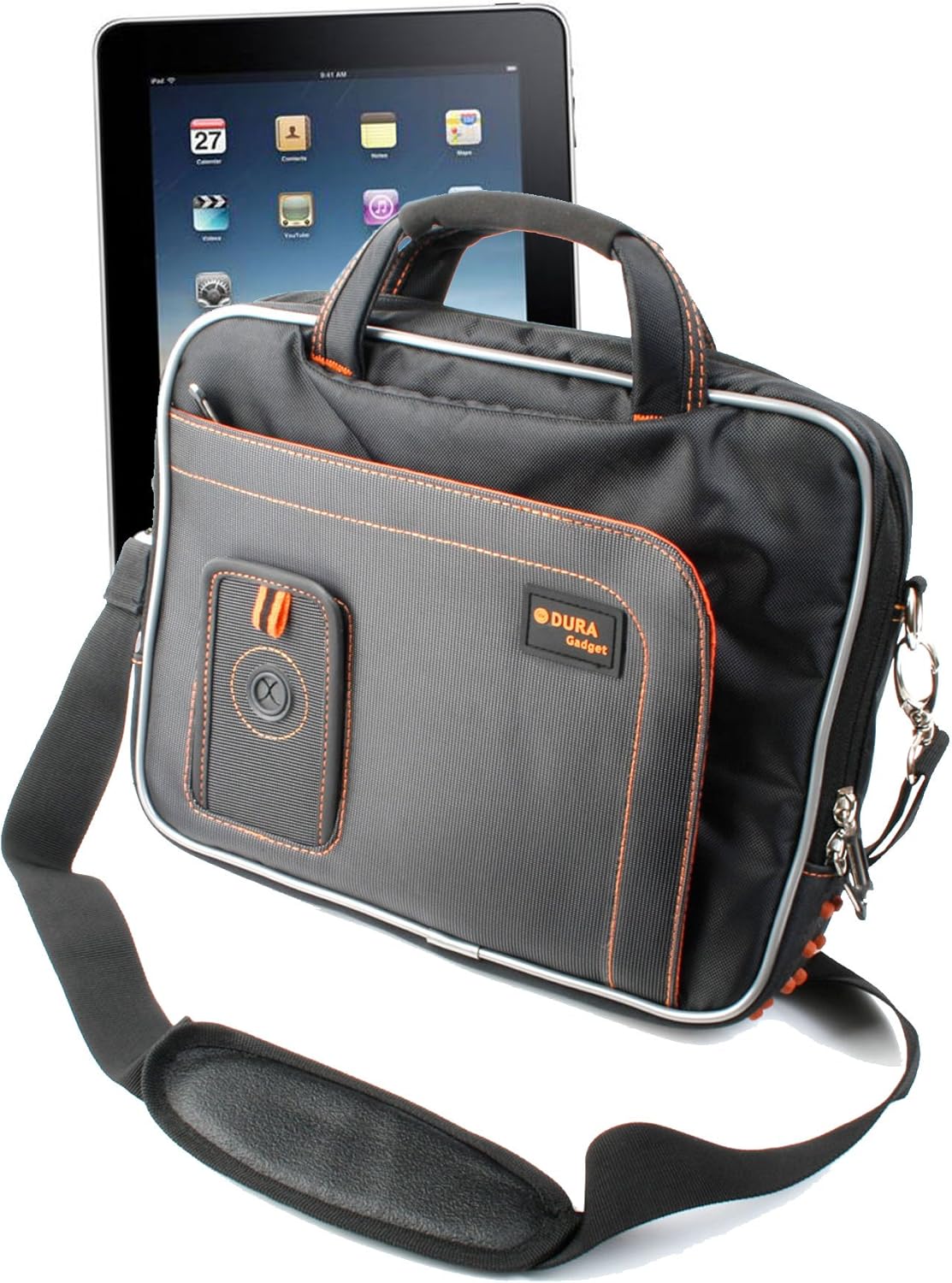 iPad 3 DURAGADGET Black Tough Water And Impact Resistant Shoulder Bag