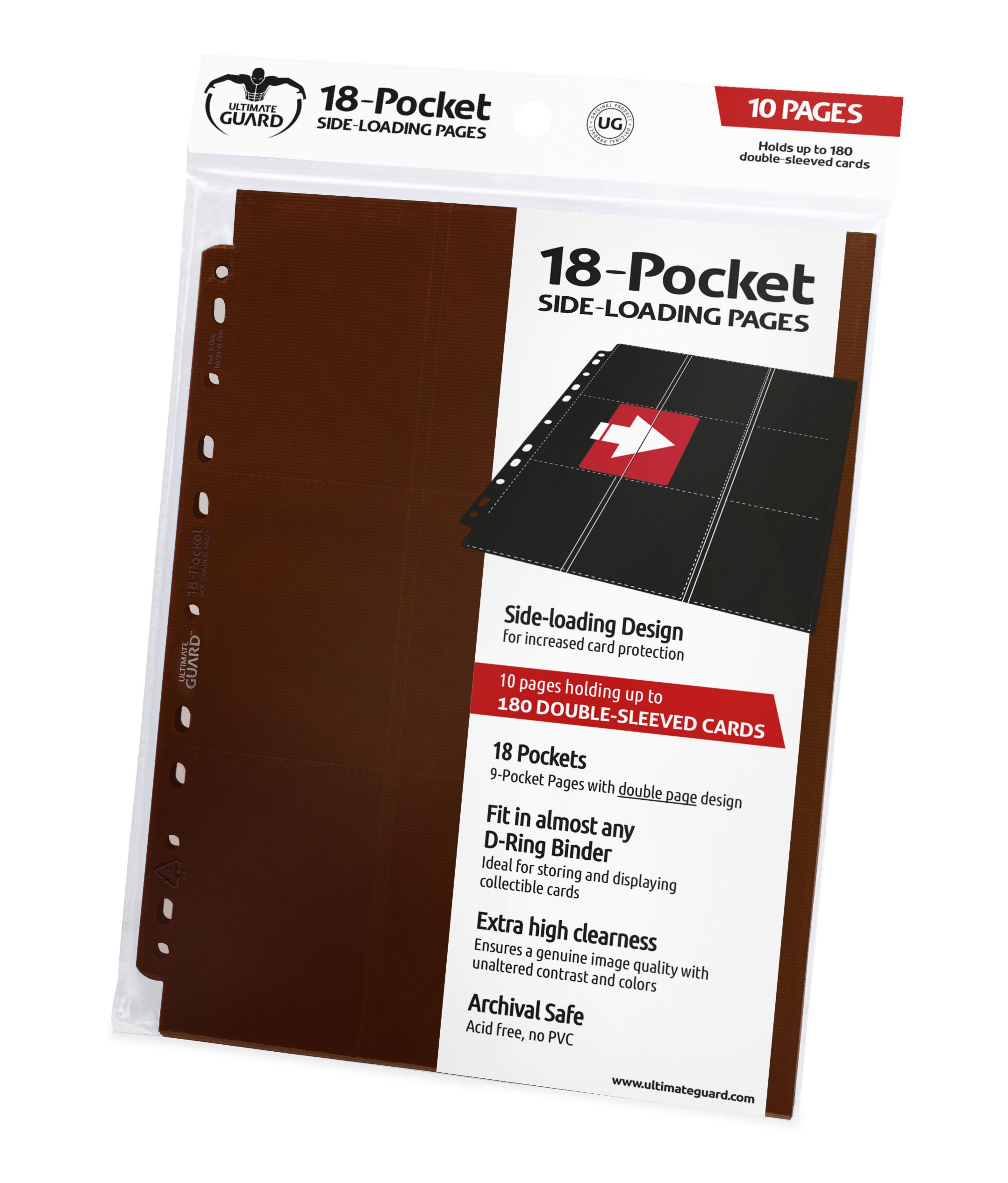 Ultimate Guard 18-Pocket Pages Side-Loading Album (Brown) — image 1