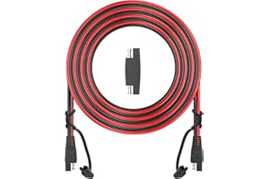 OYMSAE 12Feet SAE to SAE Extension Cable Quick Disconnect Connector 16AWG,for Automotive,Solar Panel Panel SAE Plug(12FT(16AWG))