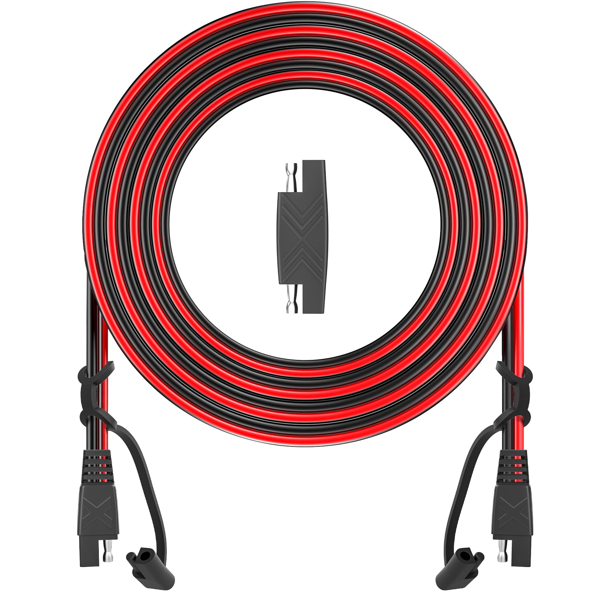 Photo 1 of OYMSAE 12Feet SAE to SAE Extension Cable Quick Disconnect Connector 16AWG,for Automotive,Solar Panel Panel SAE Plug(12FT(16AWG))