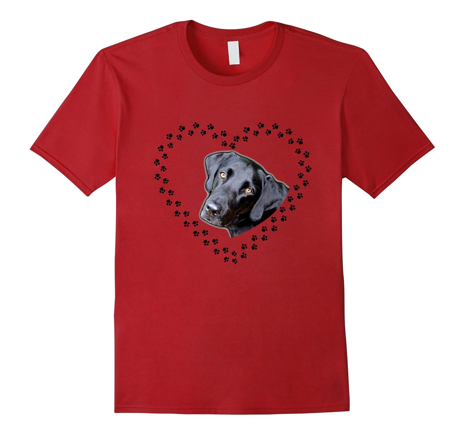 Black Labrador Retriever Dog T-Shirt-Rose