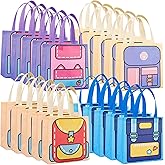 Sitroasho 20 Pieces Cartoon Backpack Non-Woven Favor Bags Back To School Gift Bag with Handles Reusable Birthday Goodie Candy Bag for Boys Girls Classroom Holiday Party Supplies