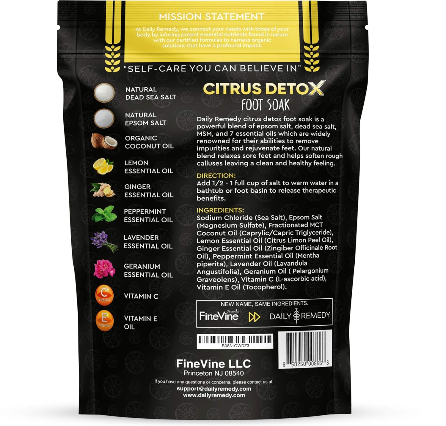 Citrus Detox Foot Soak with Epsom Salt - Removes Toxins, Foot Callus, Boost Immune, Helps Treat Athletes Foot, Inflammation, Tired, Aching Feet and Toenail Fungus lbs1: Beauty