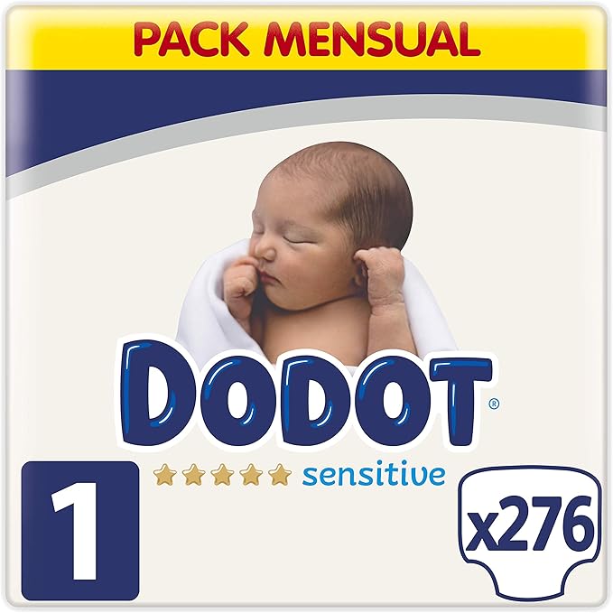 Dodot Sensitive pañales talla 1, 2-5 kg, 276 pañales