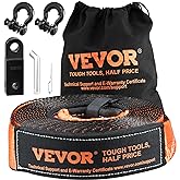 VEVOR Off-Road Recovery Kit, 3" x 30' Tow Straps Heavy Duty with Hooks 30,000 lbs Capacity Winch Tow Strap Kit, 44,092 lbs D-Ring Shackles, Shackle Receiver Storage Bag for ATV Jeep UTV Vehicle Truck