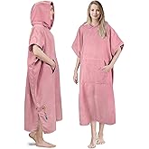 SUN CUBE Surf Poncho Changing Robe with Hood | Absorbent Quick Dry Microfiber Wetsuit Changing Towel with Pocket for Surfing Men Women