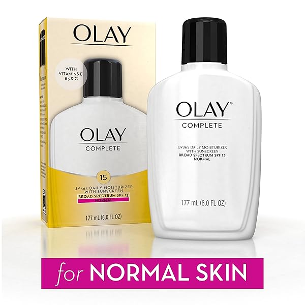 OLAY FACE MOISTURIZER COMPLETE LOTION ALL DAY DAILY FACIAL MOISTURIZING LOTION SPF 15 FOR NORMAL SKIN AND HYDRATION, OIL-FREE NON-GREASY, 6 FL OZ (PACK OF 2)