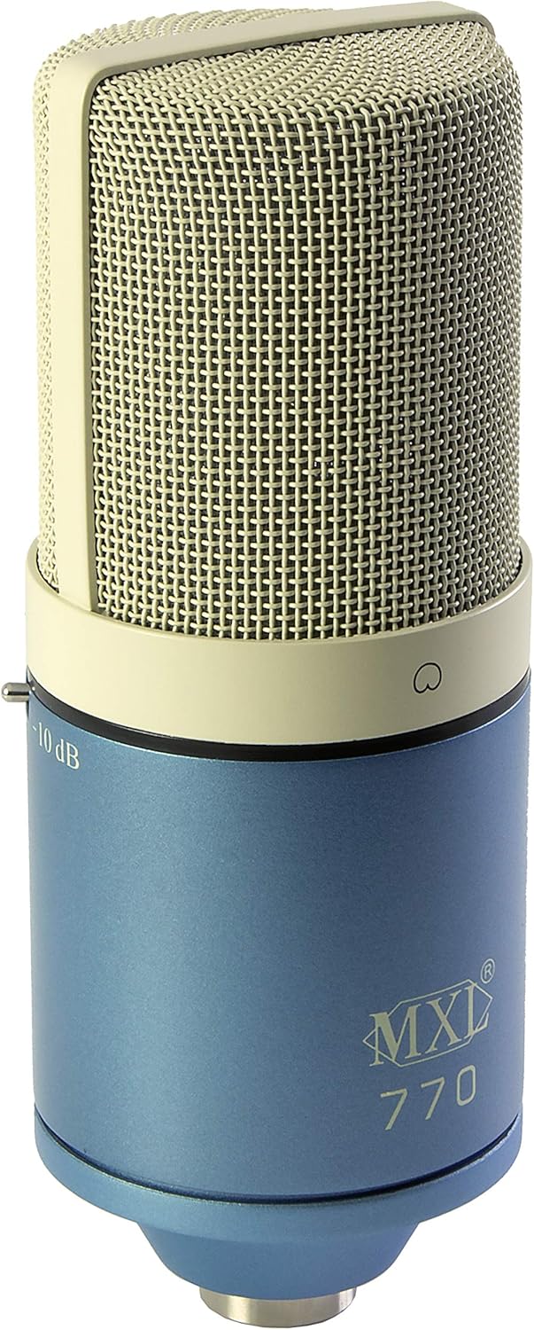 MXL Condenser Microphone, XLR, Vintage White (770VINTAGEWHITE): Musical Instruments