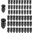 60pcs Tire Repair Nails, Rubber Screw Tire Plugs Self-Service Vacuum Nail Kit Tires Quick Puncture Repair Tools for Auto Moto
