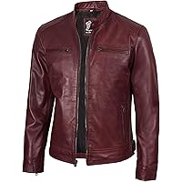 fjackets Real Lambskin Leather Jackets — Moto Quilted Cafe Racer