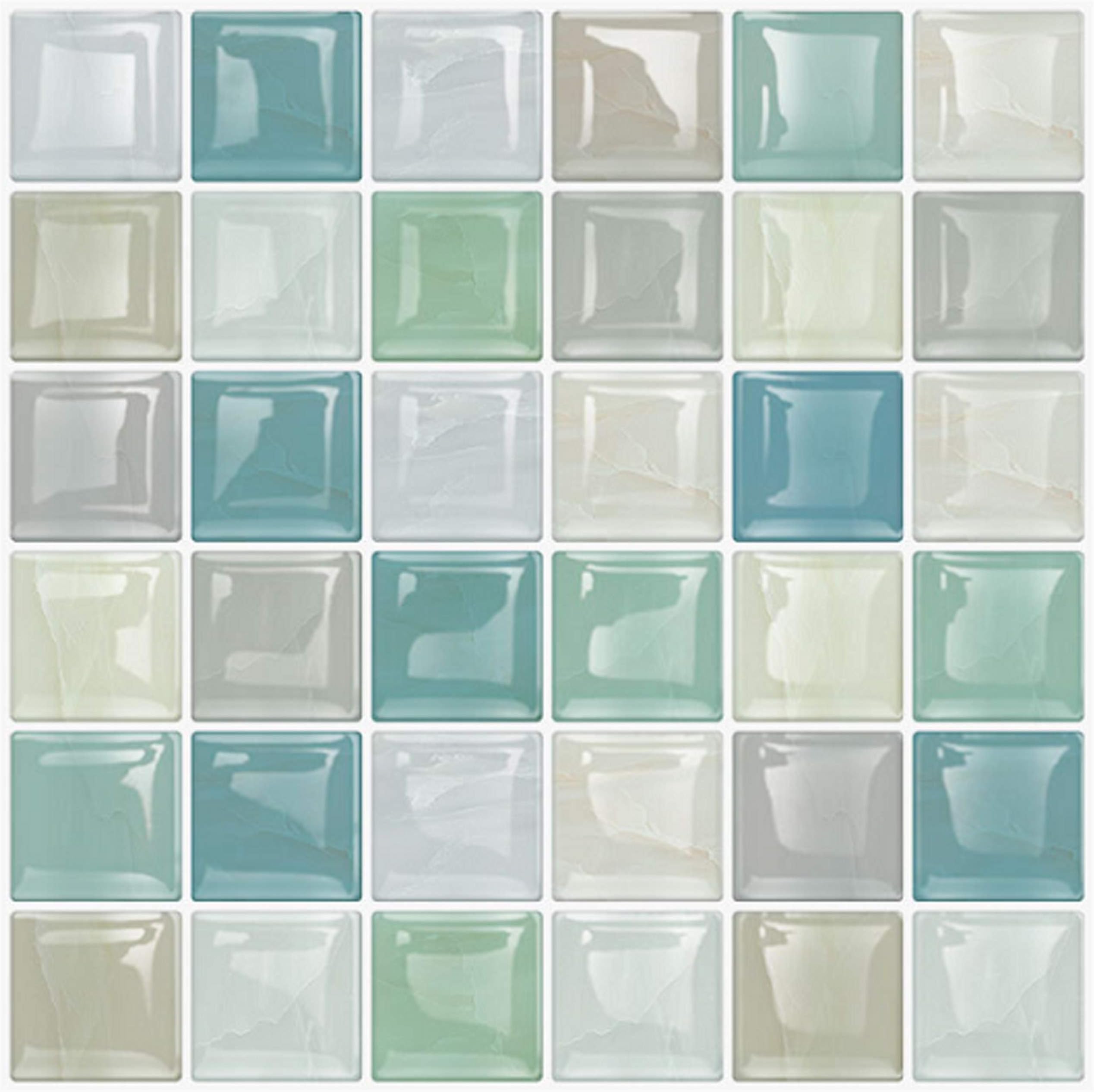 VAVIS TOVEY 3D Waterproof Peel and Paste Self-Adhesive Wall Tiles with Mosaic Effect Sticker
