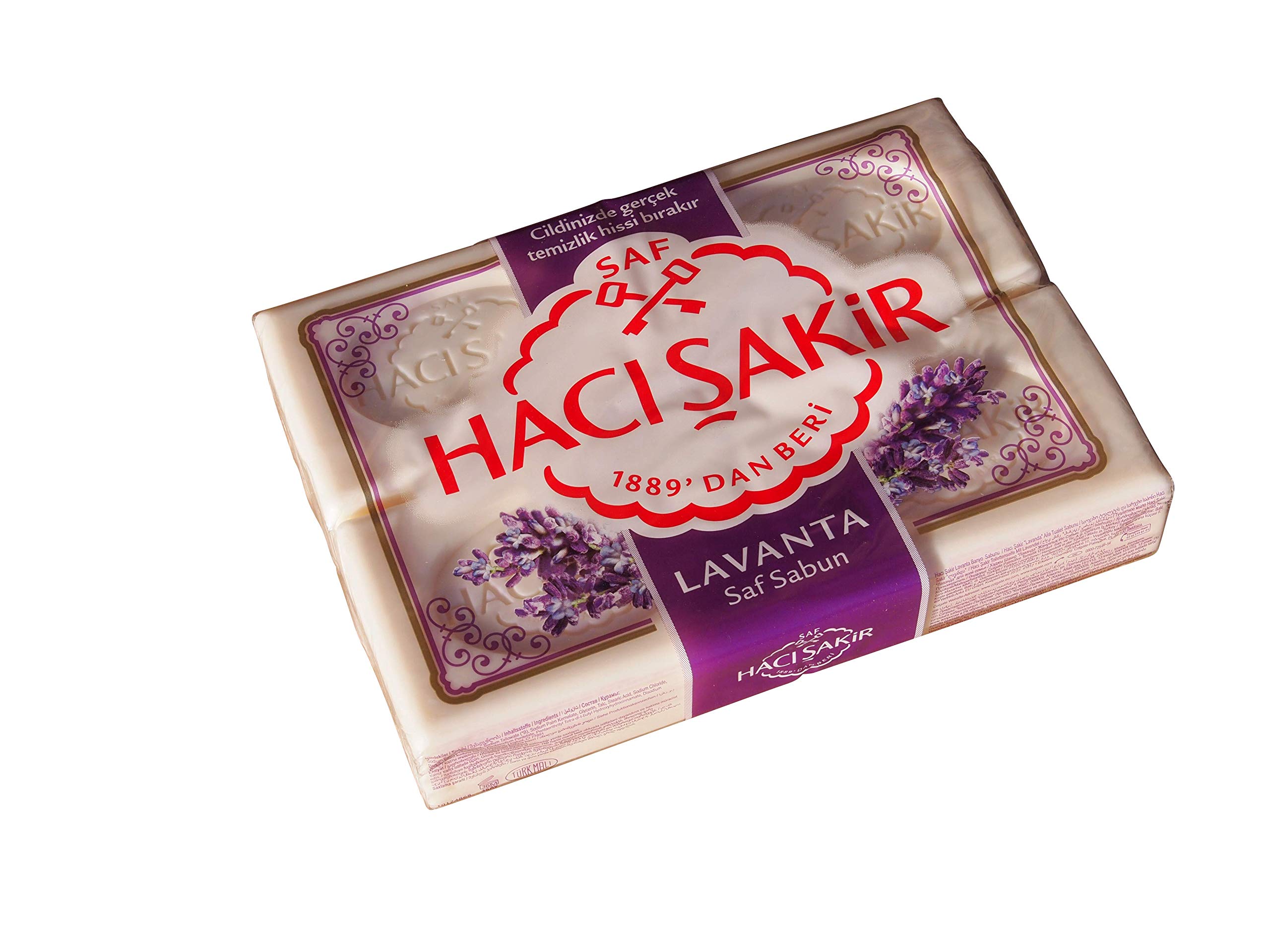 Haci Sakir Lavender Soap Pack of 4 x 150 g