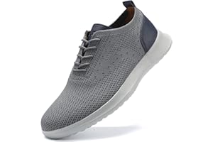 VILOCY Men's Casual Dress Oxfords Shoes Knit Lightweight Breathable Fashion Sneaker