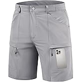 TACVASEN Men's Hiking Cargo Shorts 10" Quick Dry Lightweight Stretch Dress Shorts Outdoor Golf Travel with 5 Pockets