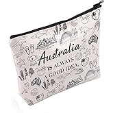 POFULL Globetrotter Gift Australia Is Always A Good Idea Cosmetic Bag Australia Landmark Theme Gift (Australia Is Always Cosmetic Bag)