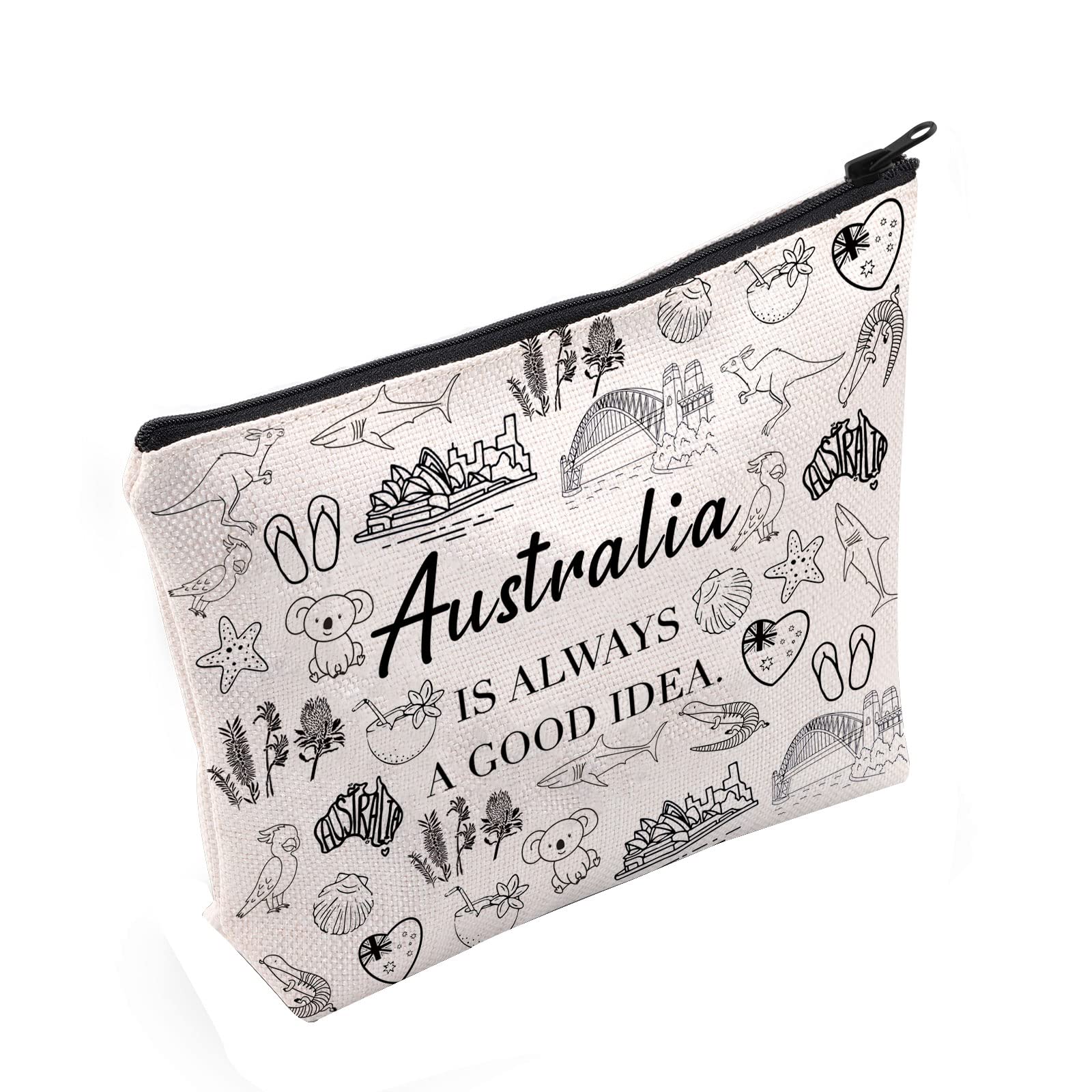 Globetrotter Gift Australia is Always A Good Idea Cosmetic Bag Australia Landmark Theme Gift (Australia is Always UK)