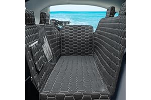 Meginc Dog Seat Covers for Back Seat, Dog Car Seat for Tesla Model 3, 100% Waterproof Pet Seat Cover Protects from Scratches, Scuffs, Hammock for Tesla with Mesh Window & Headrest Protection