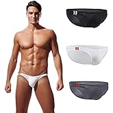 Maiclaice Men's Bikini Comfort Ice Silk Underwear Low Rise Briefs