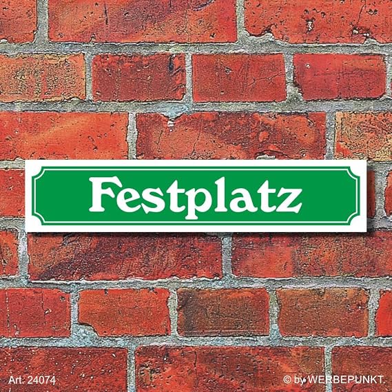 Alu-Verbundschild „Ferienwohnung“ Im Straßenschild-Design – 30 X 10 Cm, Wetterfest, Made In Germany