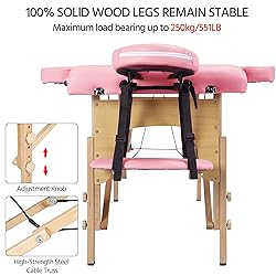 Yaheetech Massage Tables Portable Adjustable